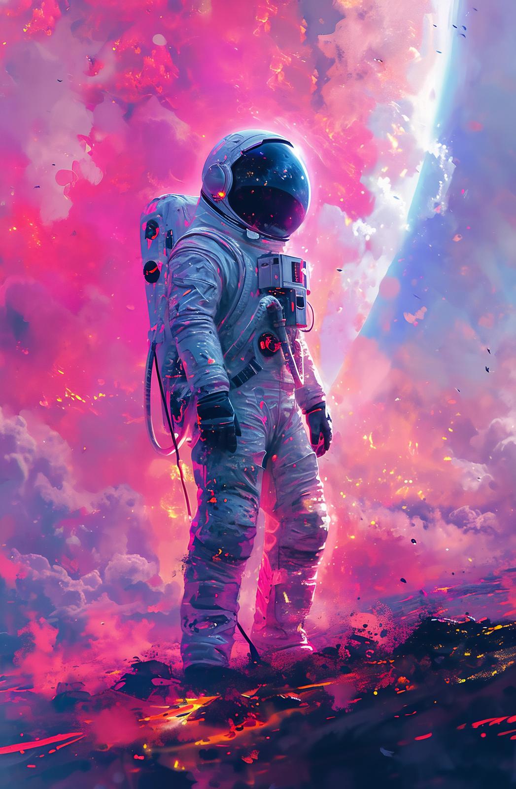 Cosmic Explorer Astronaut Wall Art