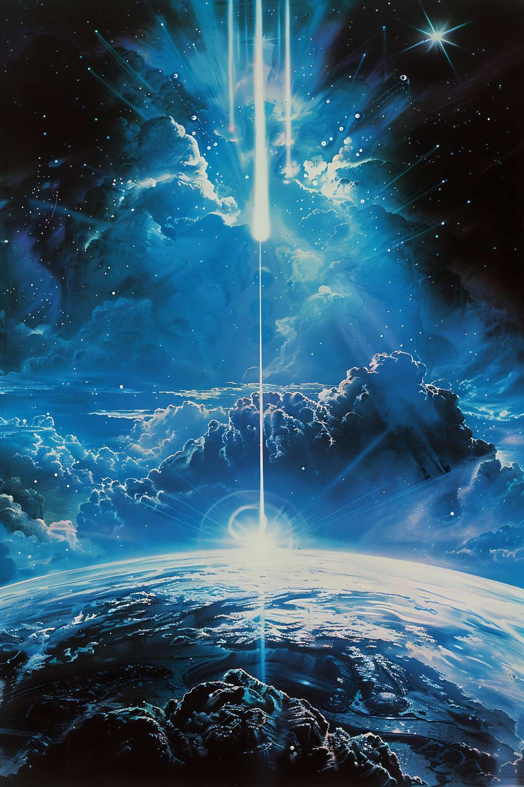 Cosmic Arrival Earth Sky Wall Art