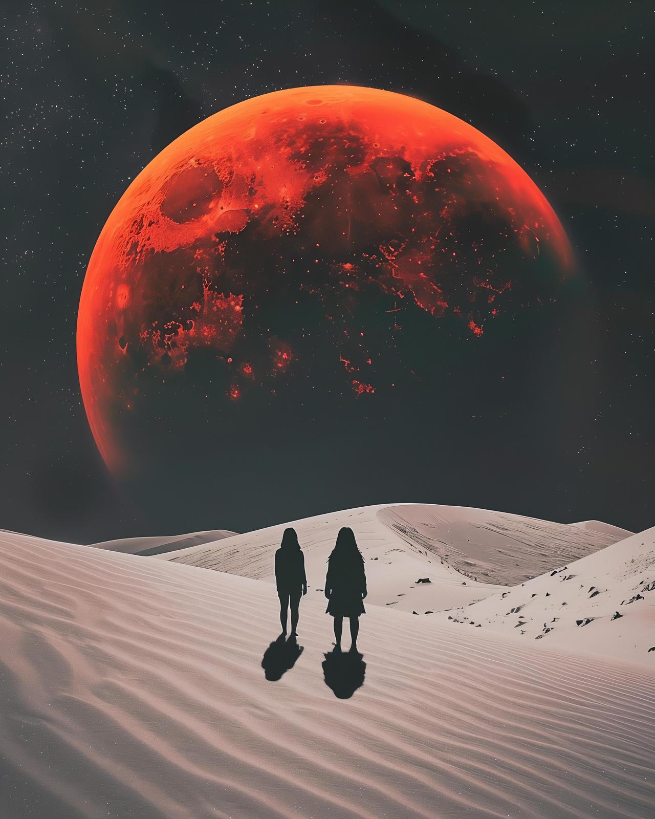 Ethereal Cosmic Desert Duo Wall Art