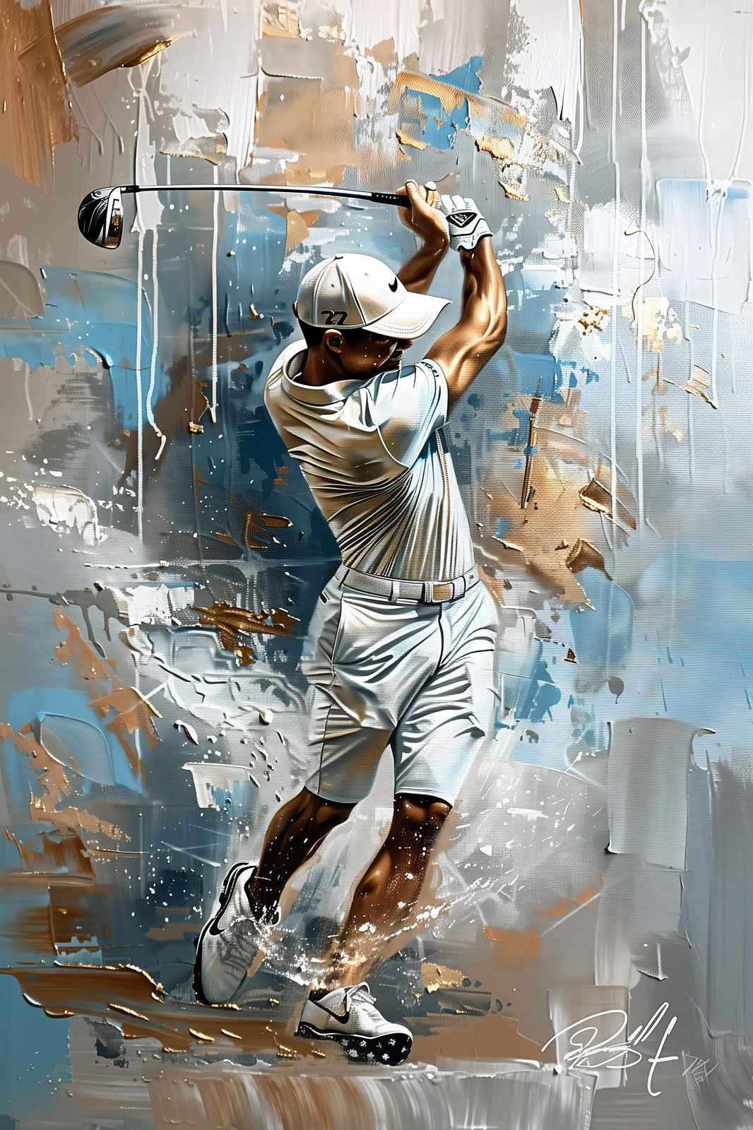 Dynamic Golfer Swing Wall Art