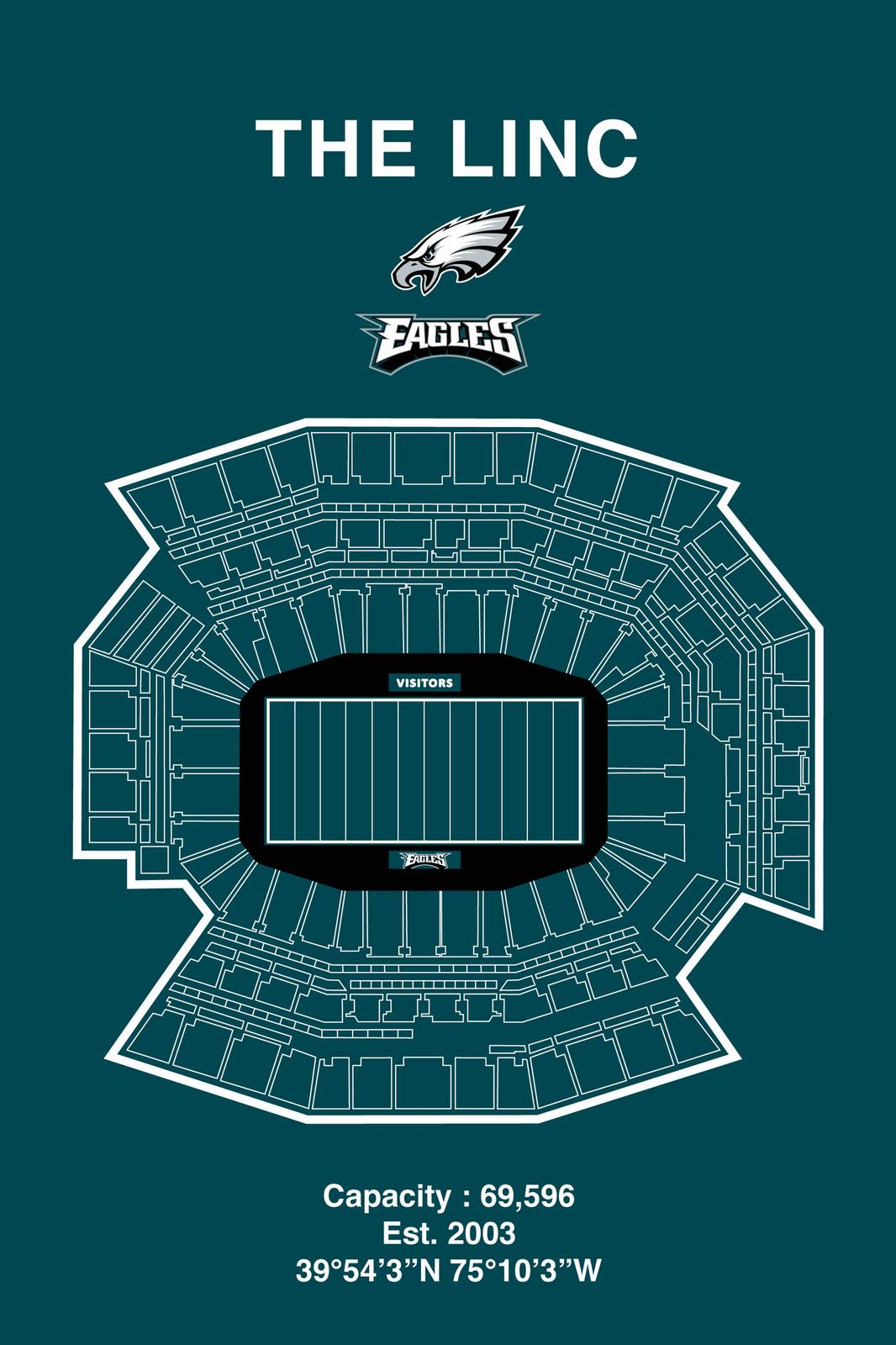 Lincoln Financial Field Blueprint Wall Art