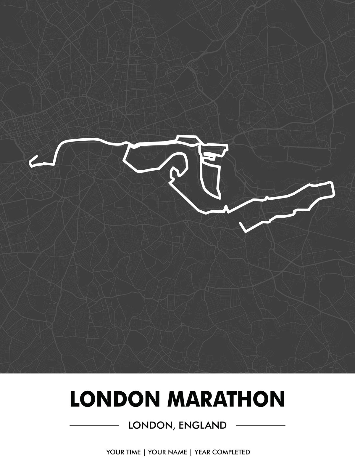 London Marathon Route Wall Art