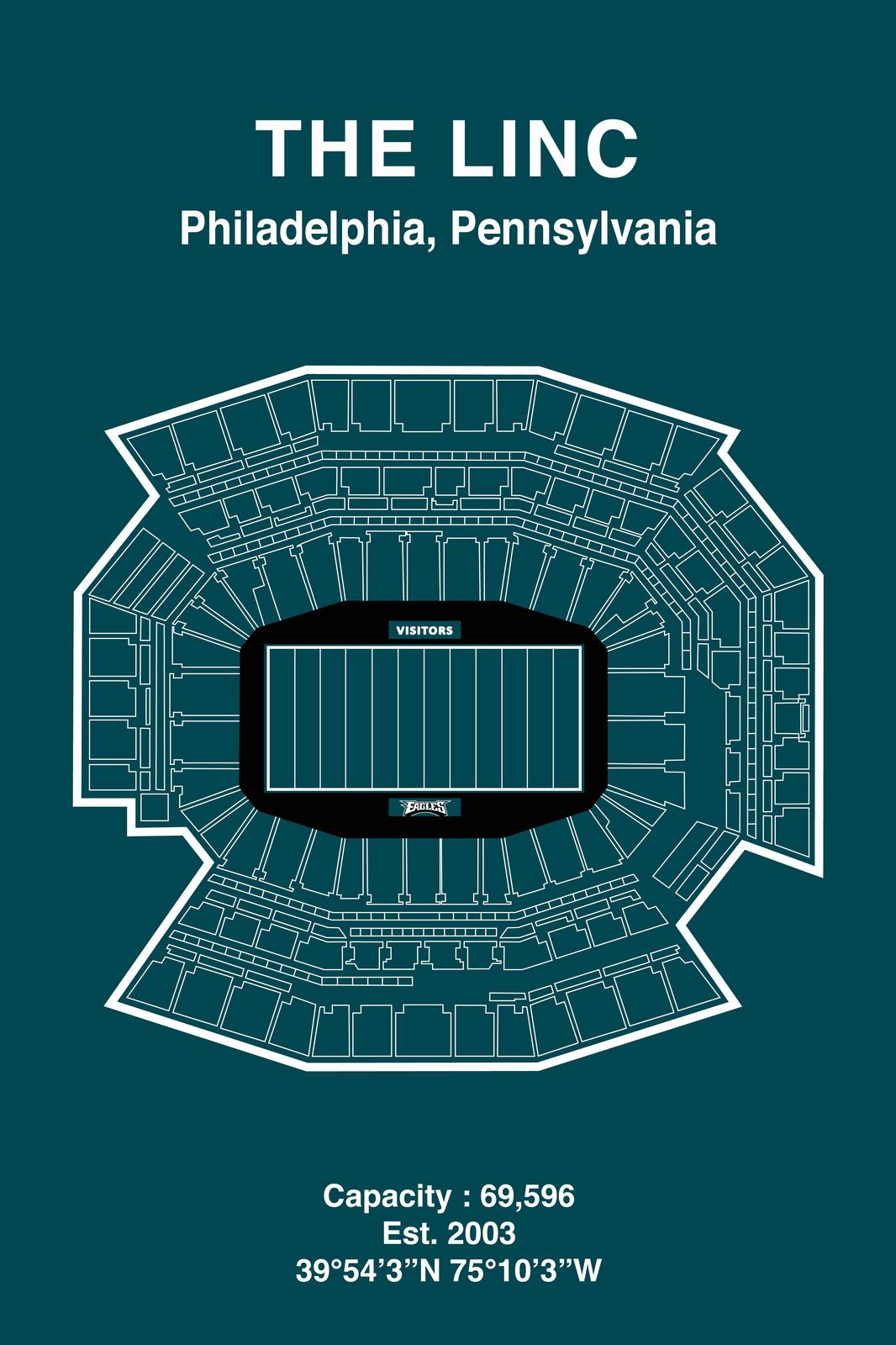 Lincoln Financial Field Blueprint Wall Art