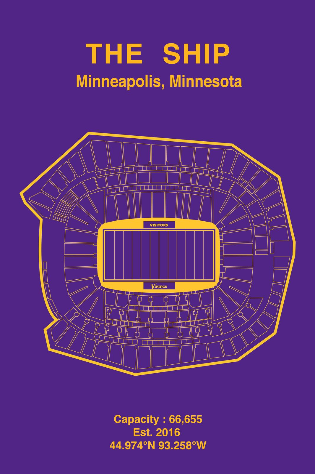 Minneapolis Vikings Stadium Art Wall Art