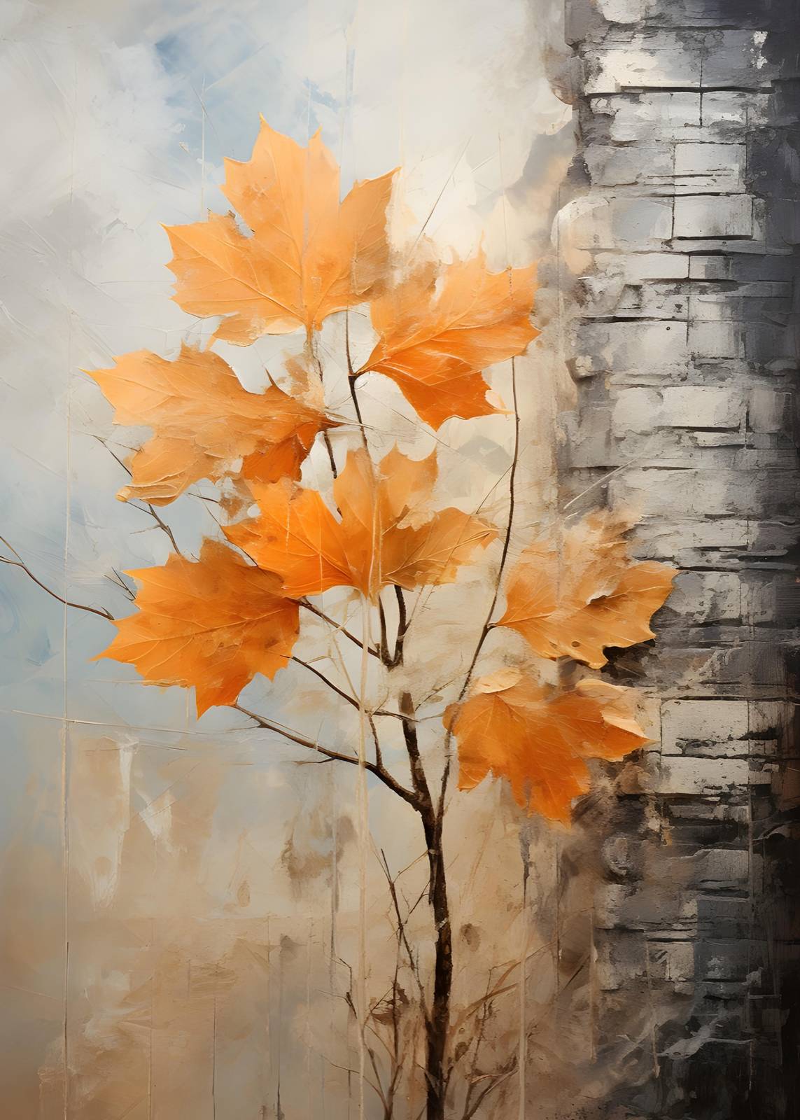 Vibrant Autumn Maple Leaves Wall Art