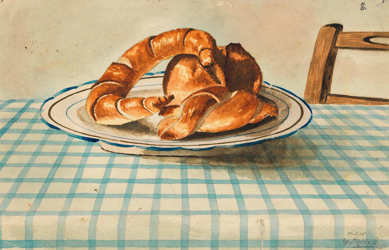 Fresh Croissant Still Life Wall Art