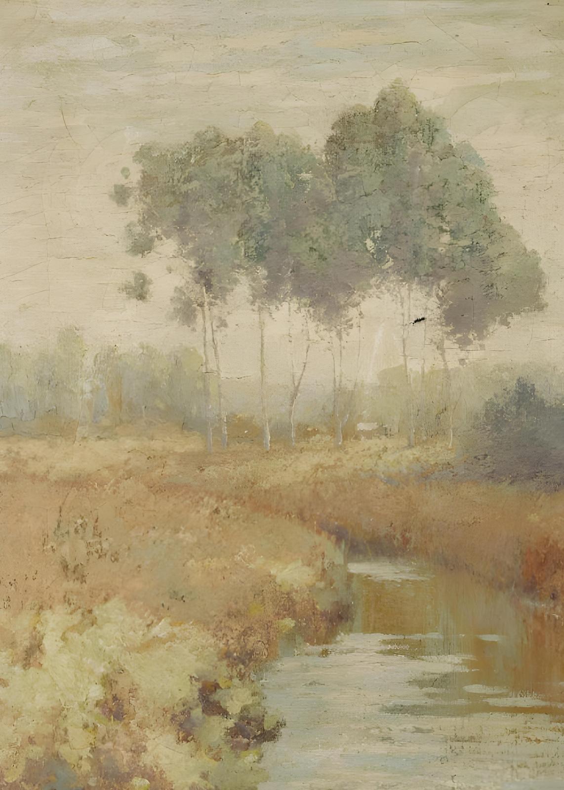 Serene Meadow Landscape Wall Art