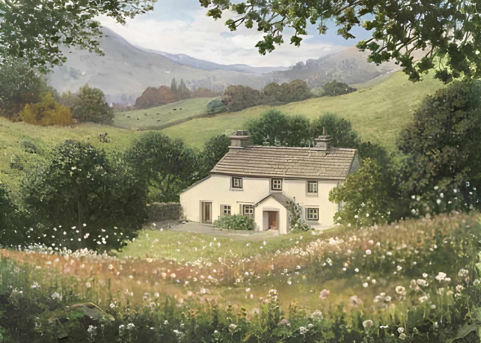 Idyllic Countryside Cottage Wall Art