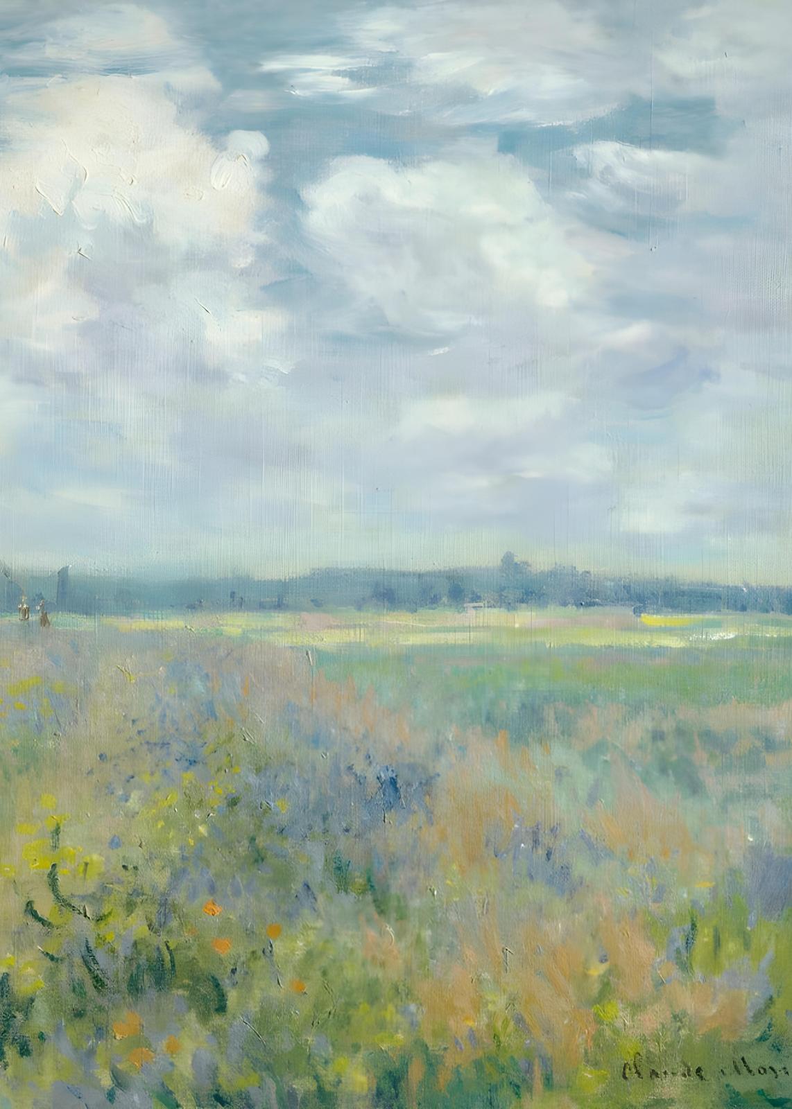 Impressionist Meadow Sky Wall Art