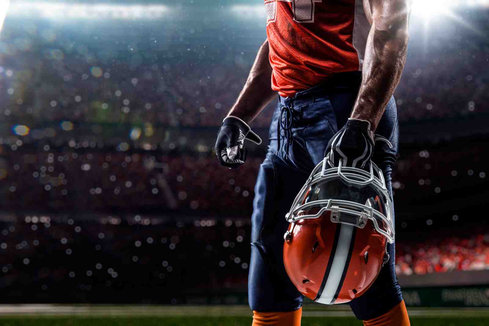 Football Player Helmet Arena Wall Art