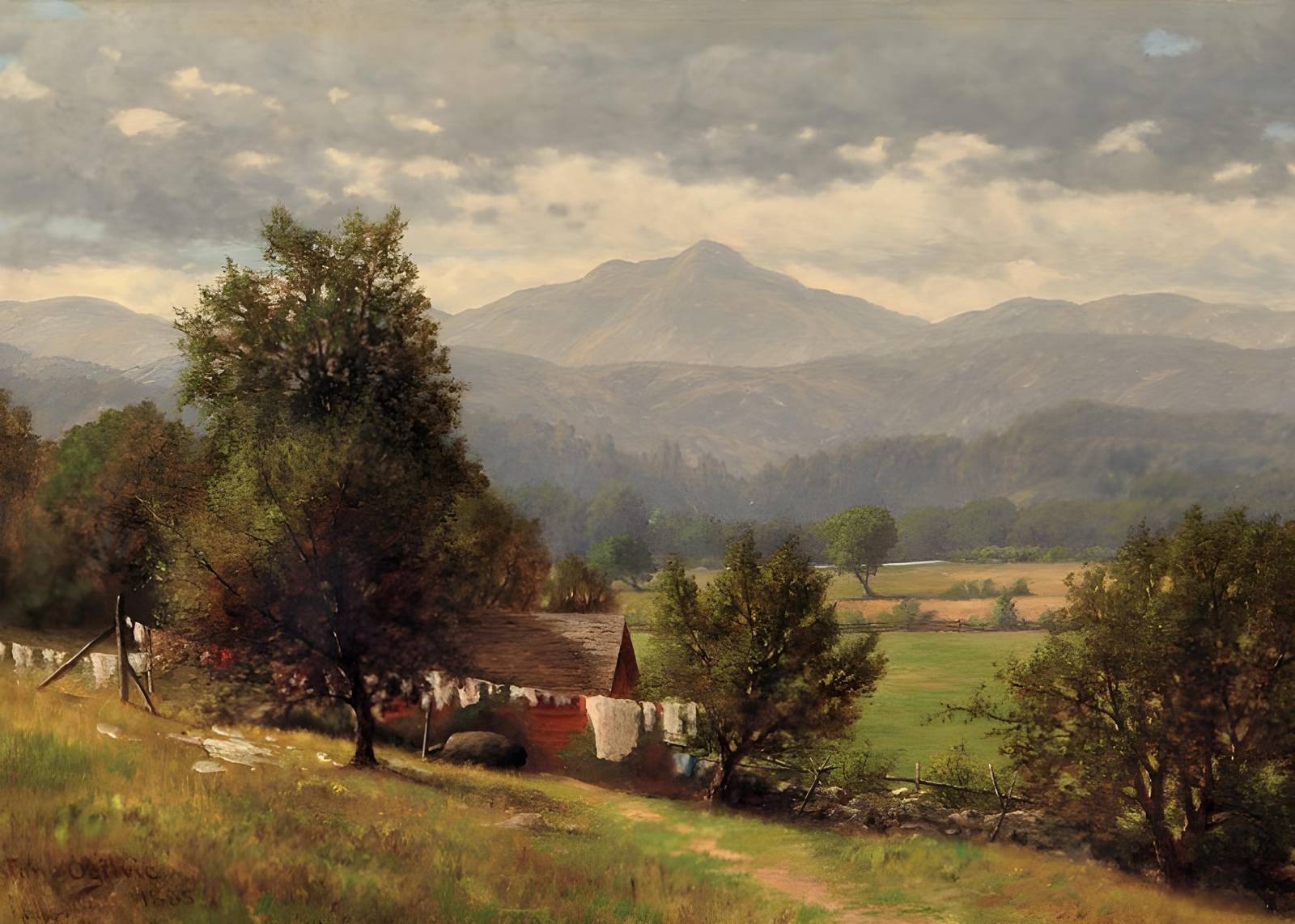 Serene Countryside Landscape Wall Art