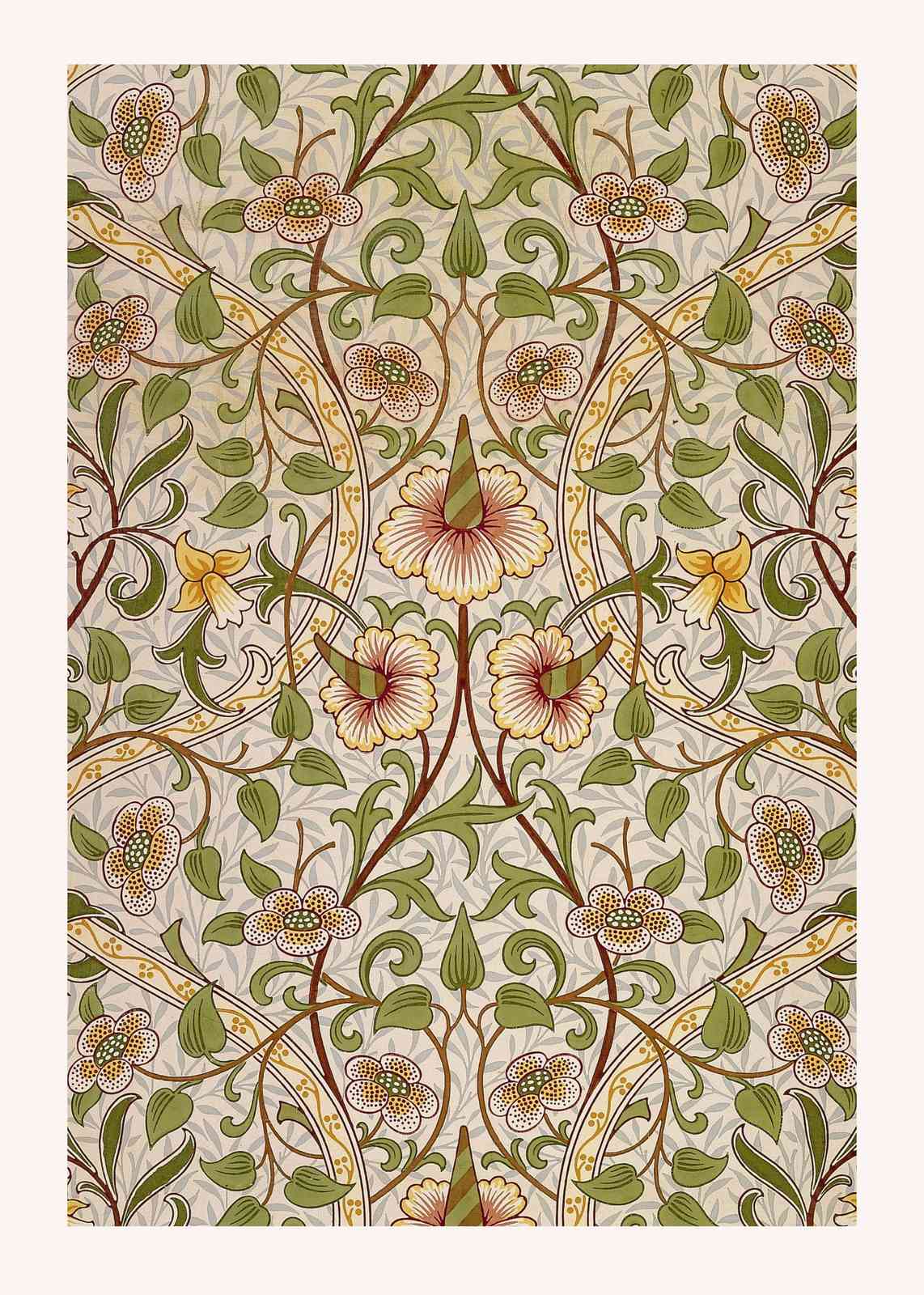 Vintage Floral Pattern Wall Art
