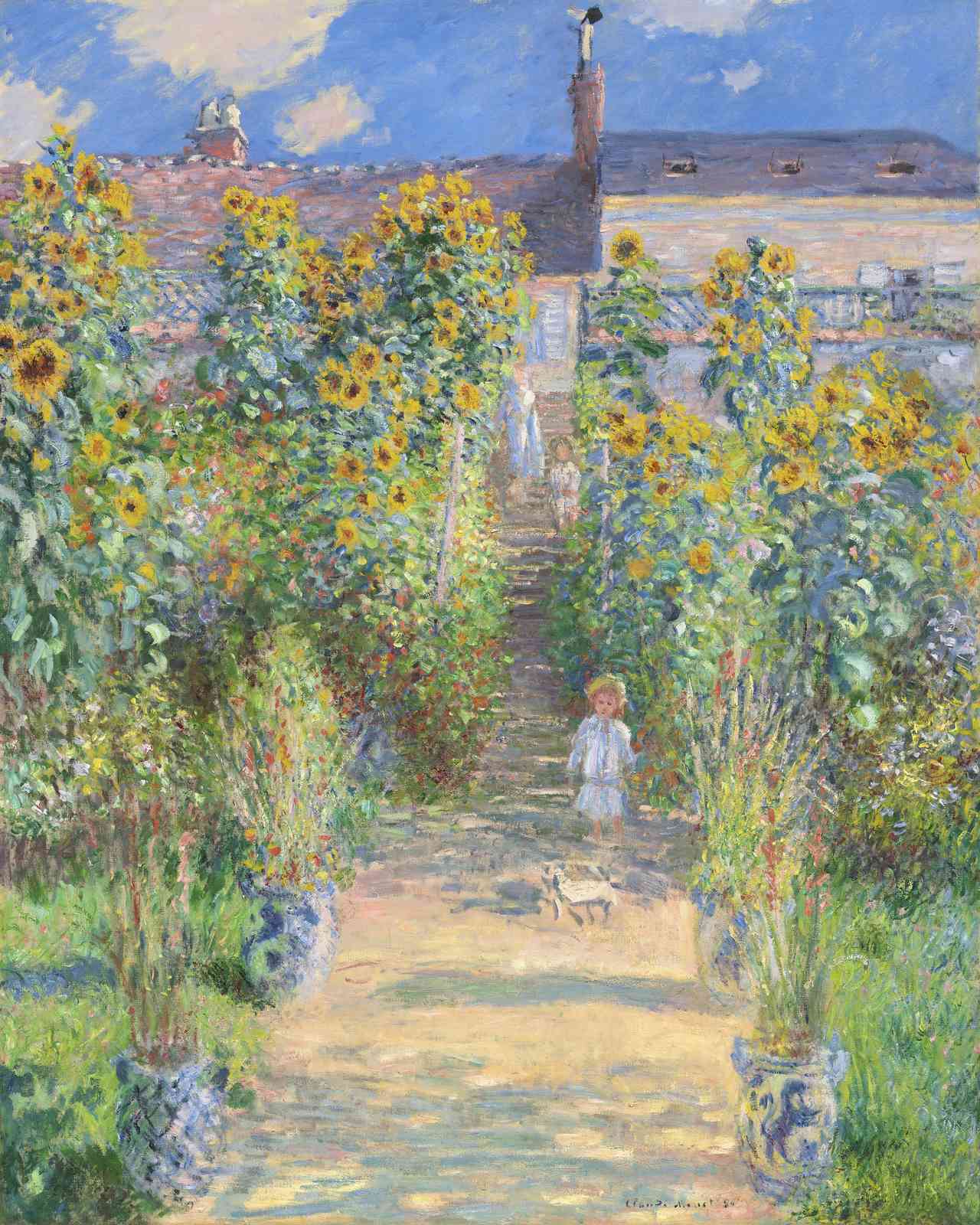 Vibrant Sunflower Garden Path Wall Art