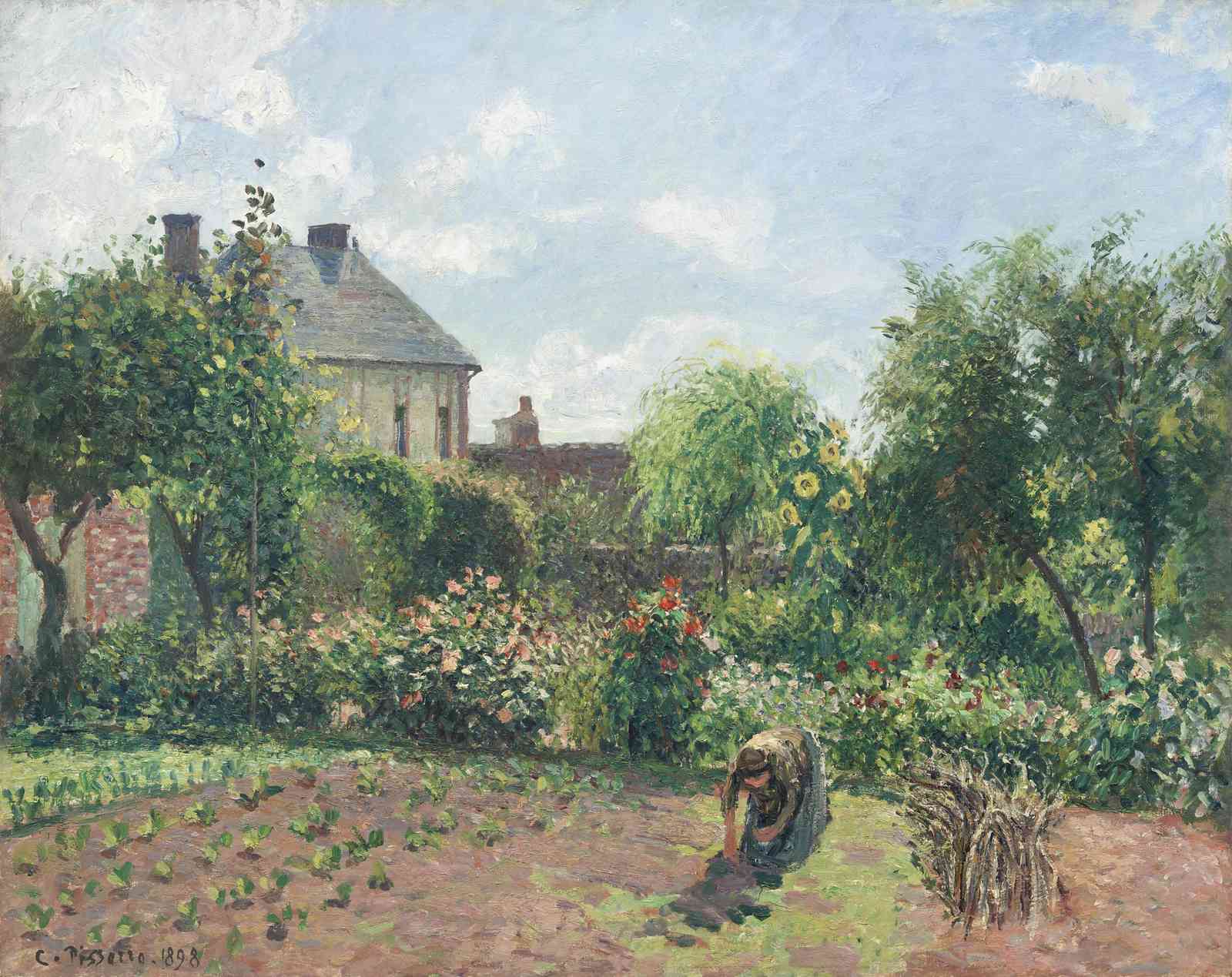 Impressionist Garden Scene Wall Art