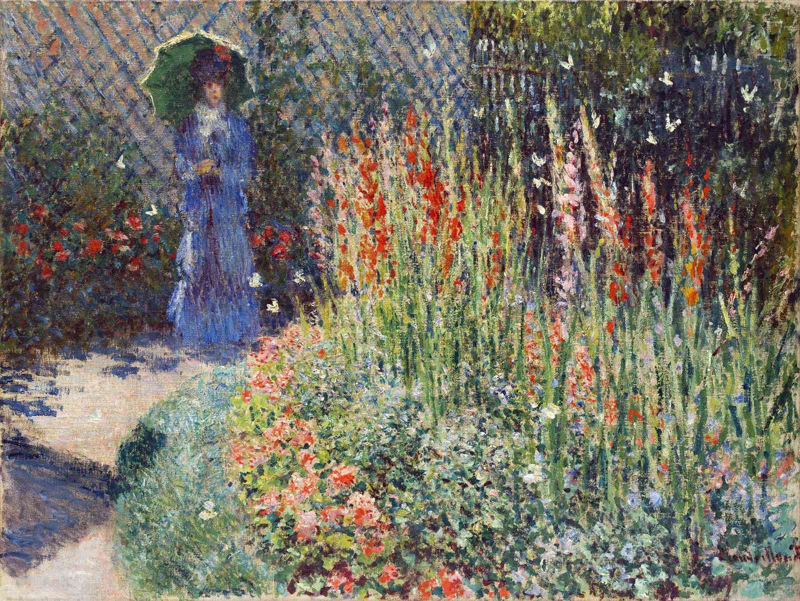 Impressionist Garden Lady Wall Art
