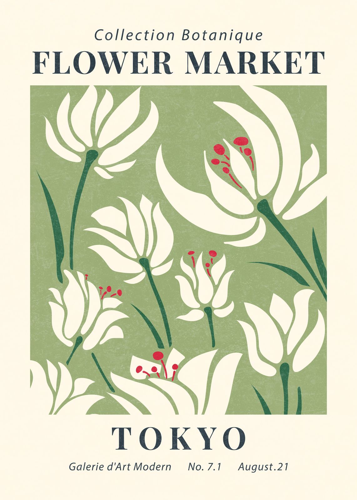 Botanical Flower Market Tokyo Wall Art