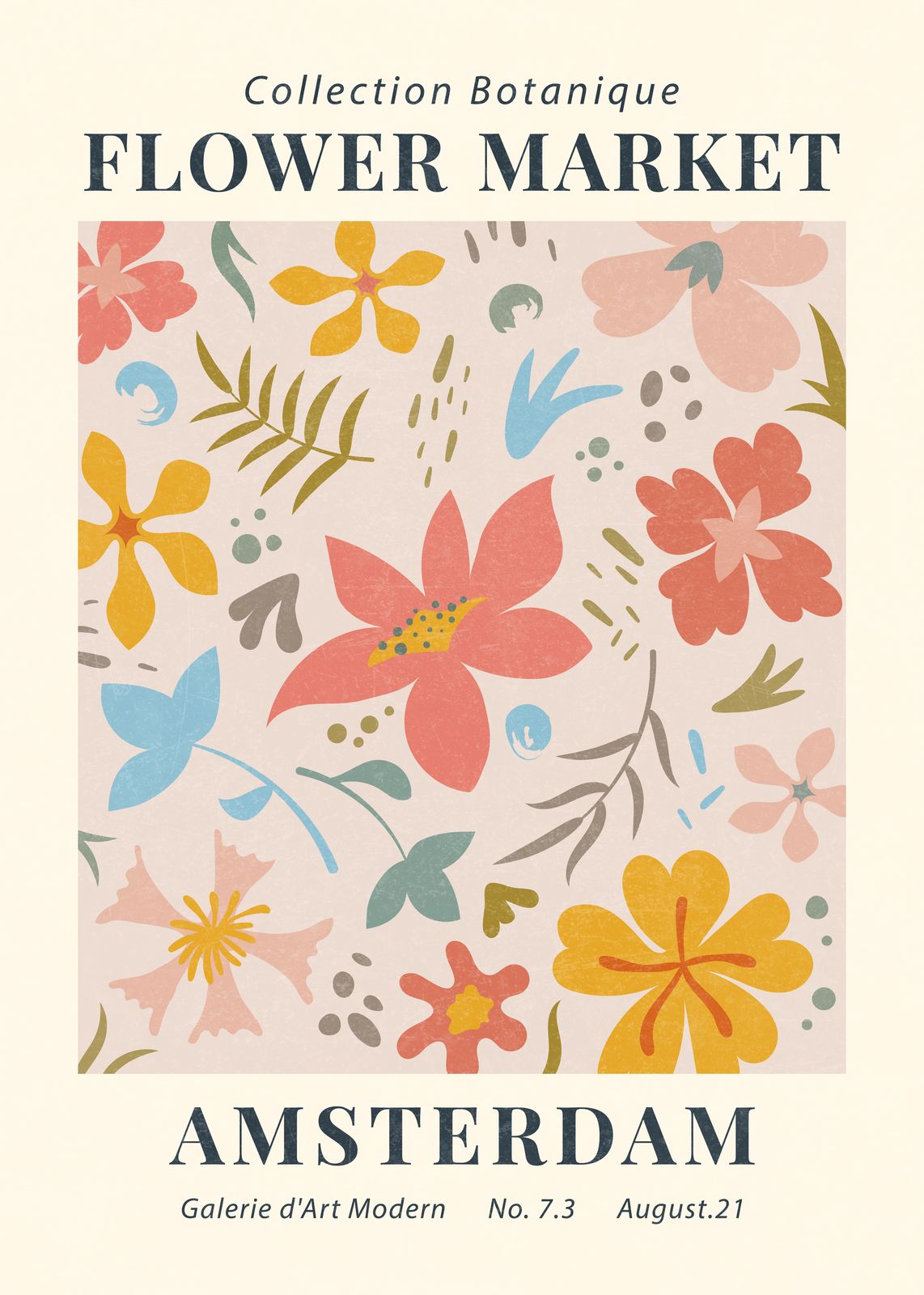 Vibrant Floral Market Amsterdam Wall Art