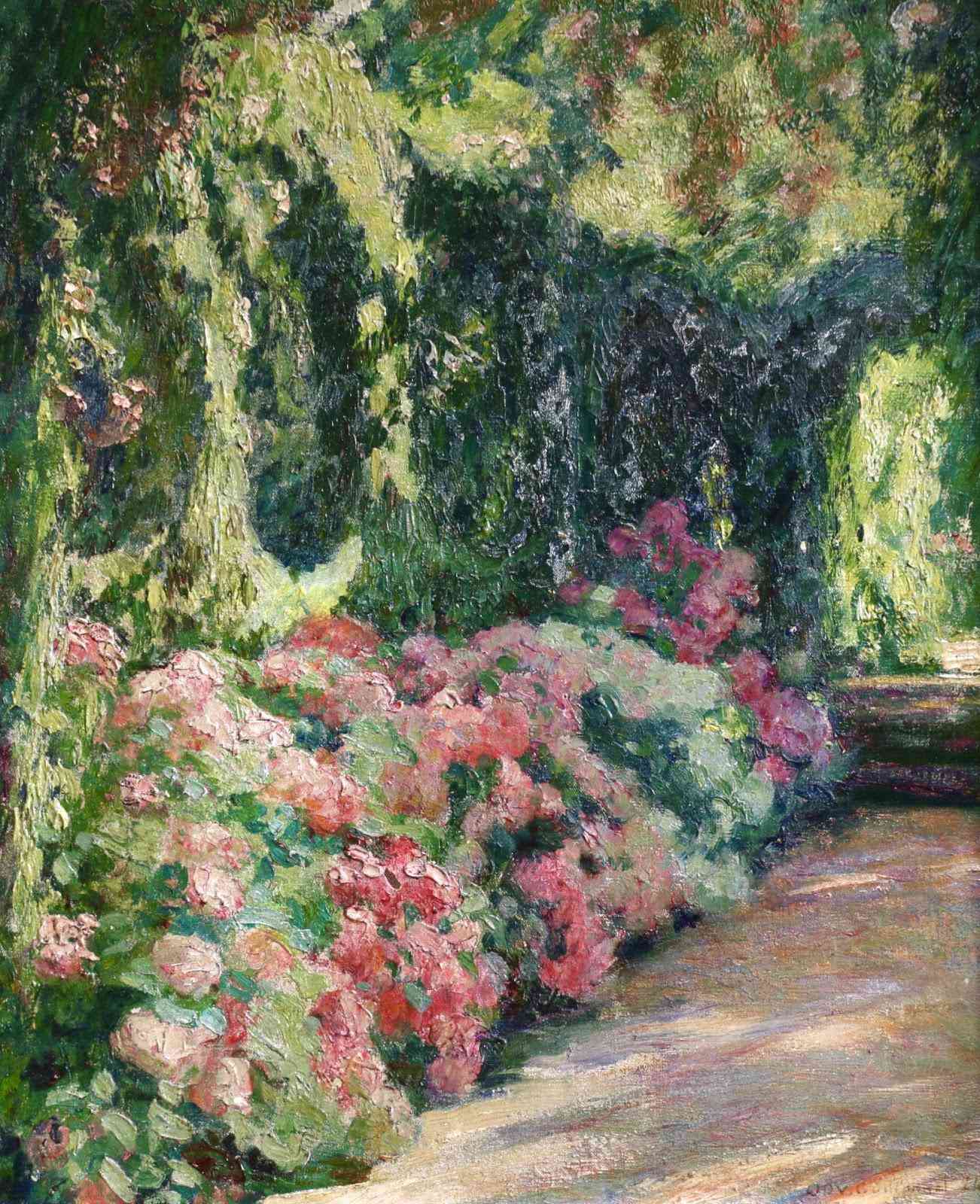 Impressionist Rose Garden Path Wall Art