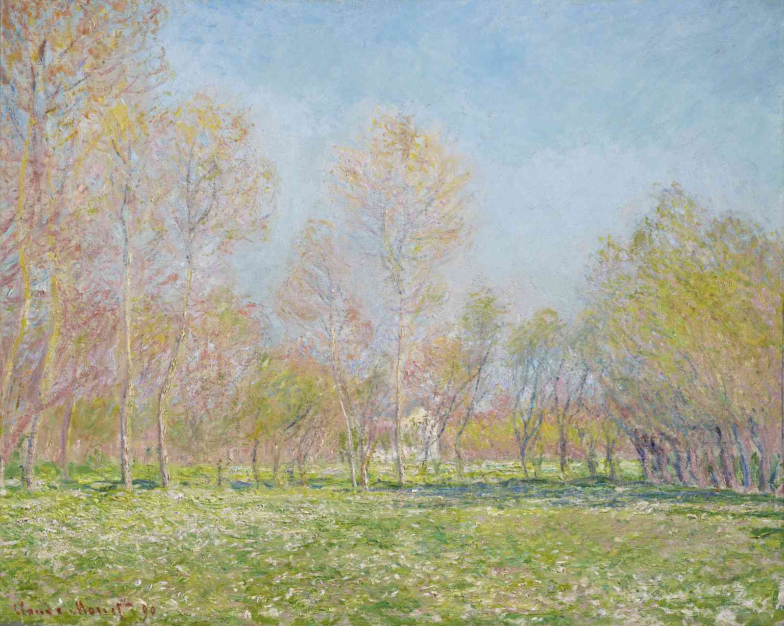 Spring Meadow Impressionist Landscape Wall Art
