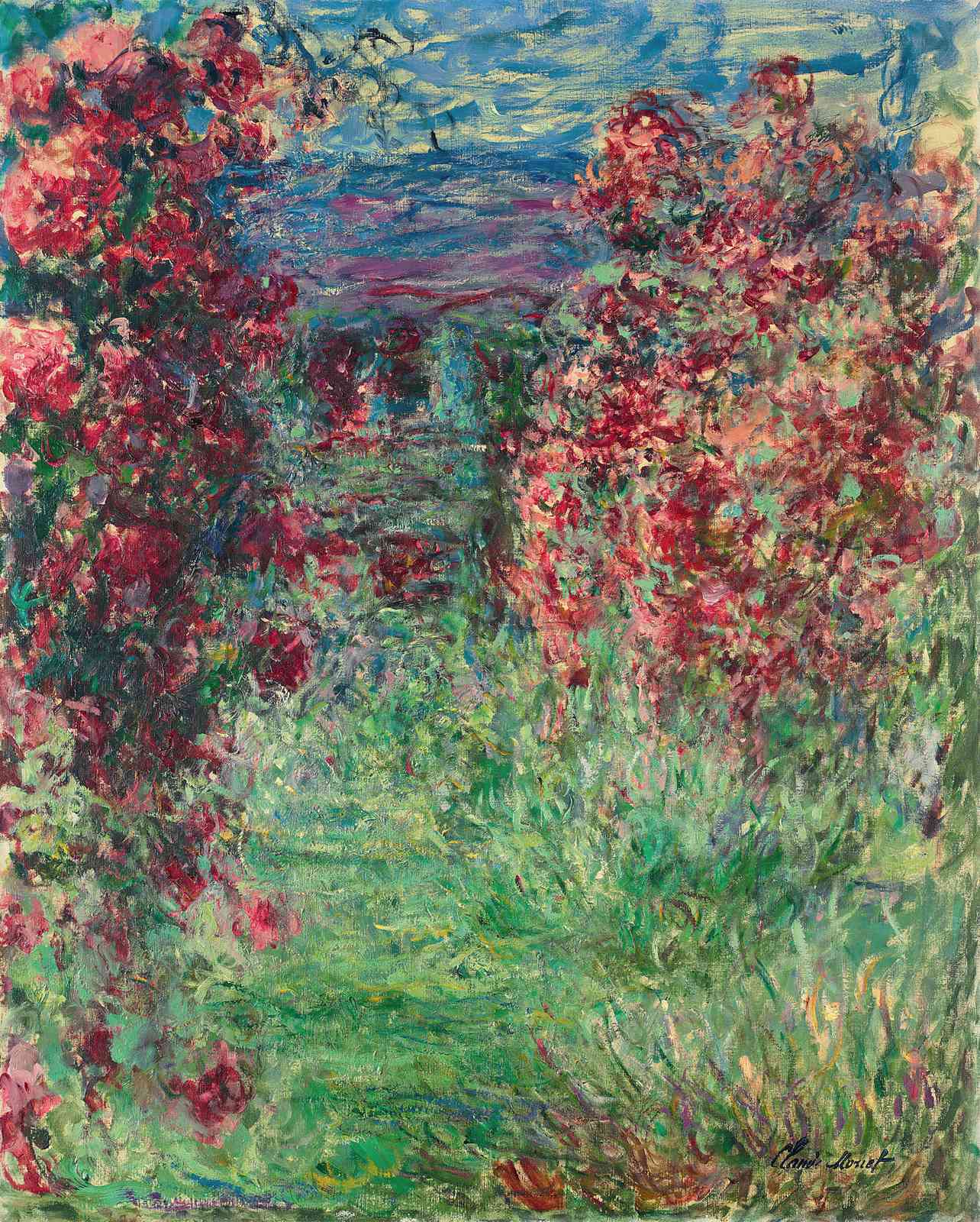 Impressionist Garden Roses Wall Art