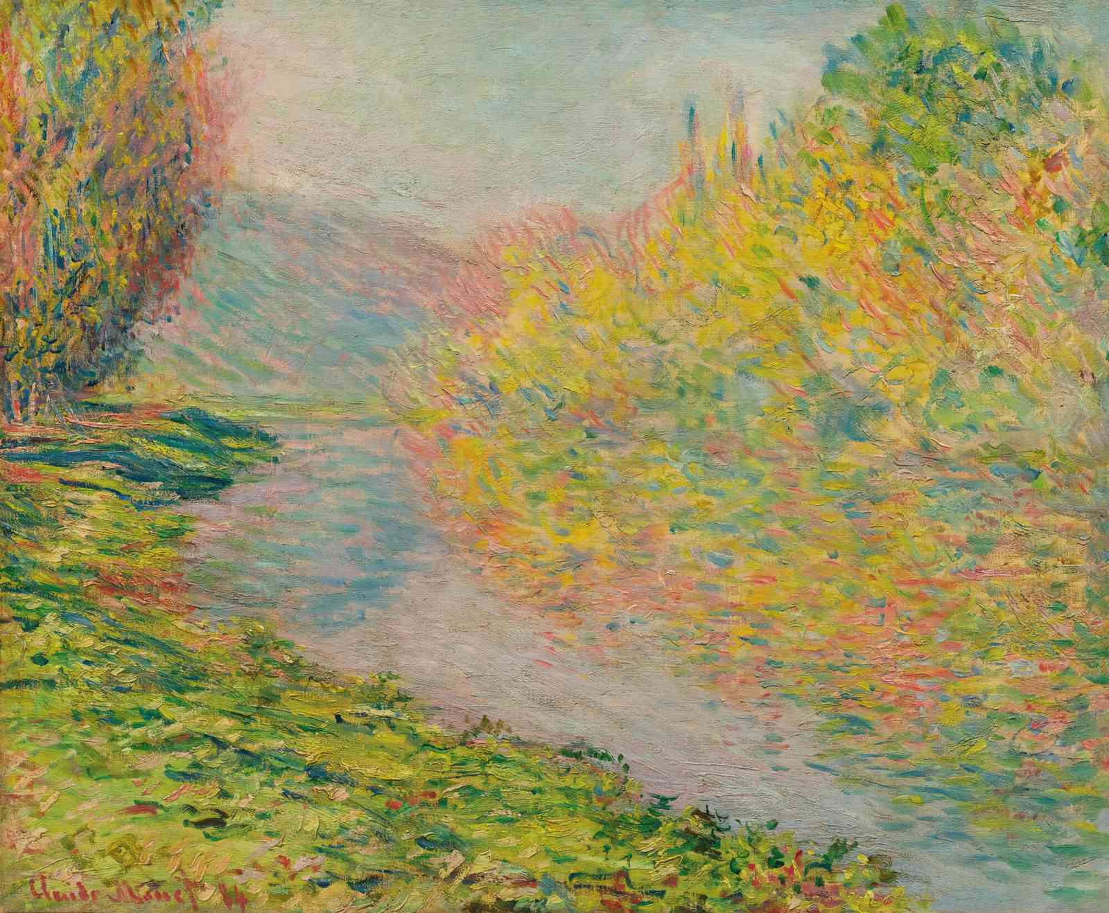 Serene River Landscape Impressionist Wall Art