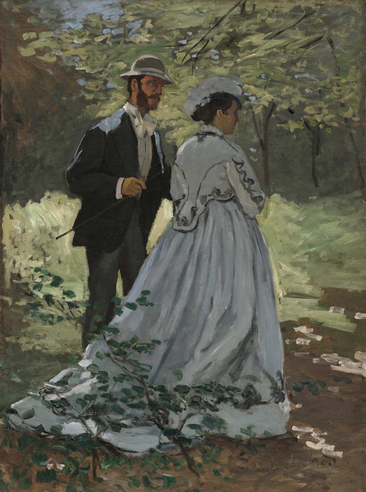 Impressionist Stroll: Garden Couple Wall Art