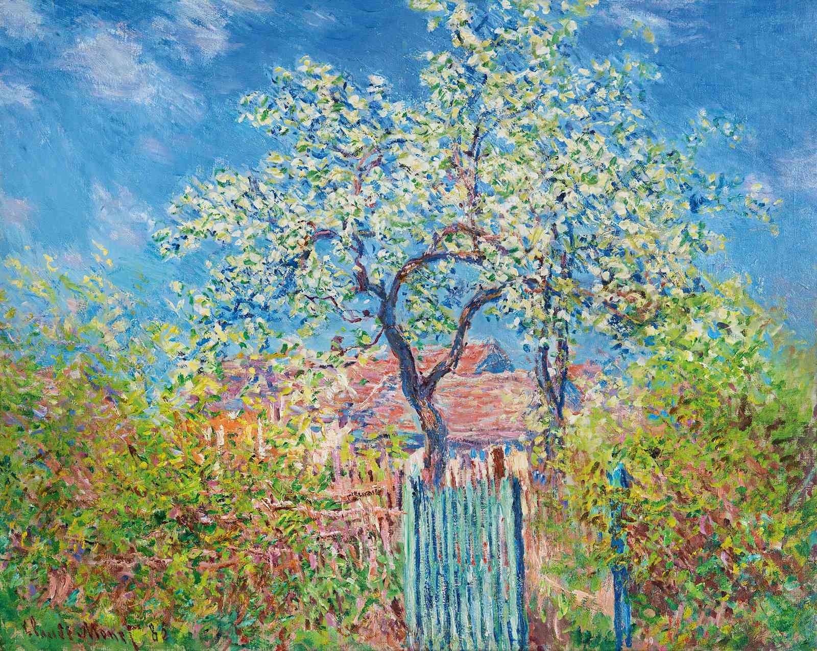 Spring Blossom Garden Monet Style Wall Art