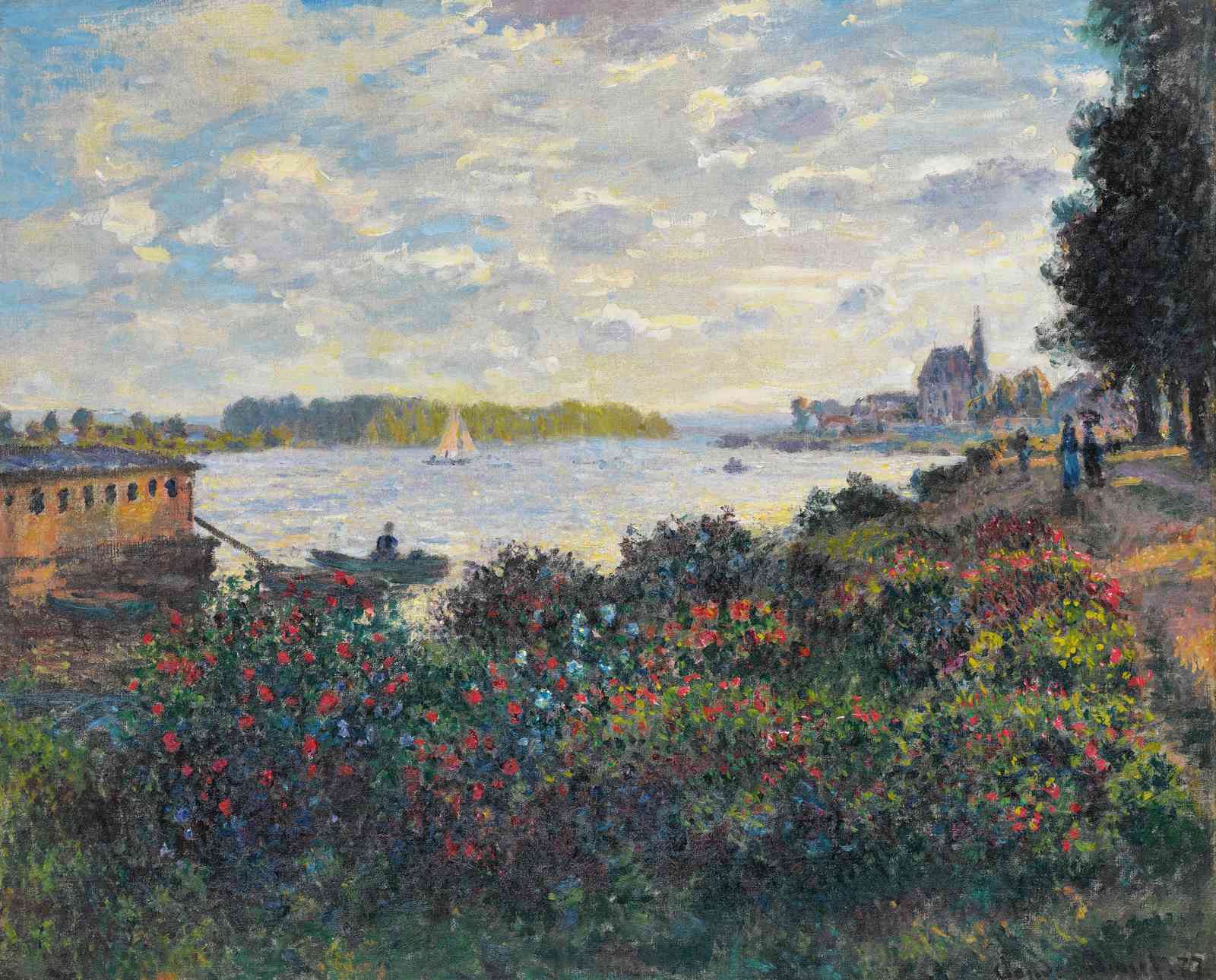 Impressionist Riverside Scene Wall Art