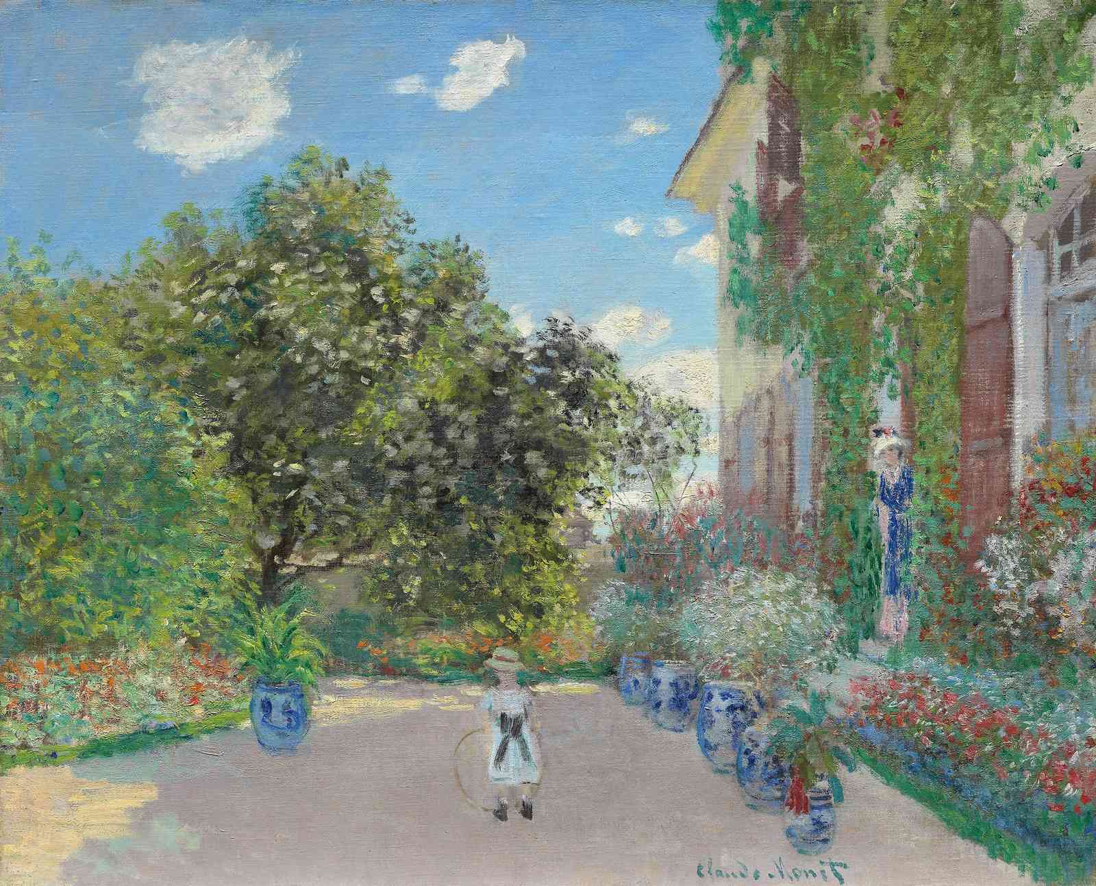 Impressionist Garden Scene Wall Art