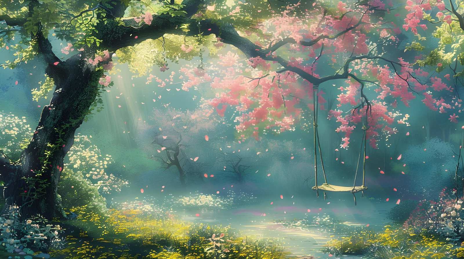 Enchanted Garden Swing Wall Art