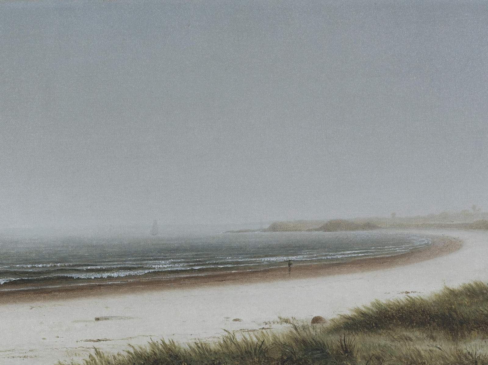 Misty Beach Serenity Coastal Landscape Wall Art