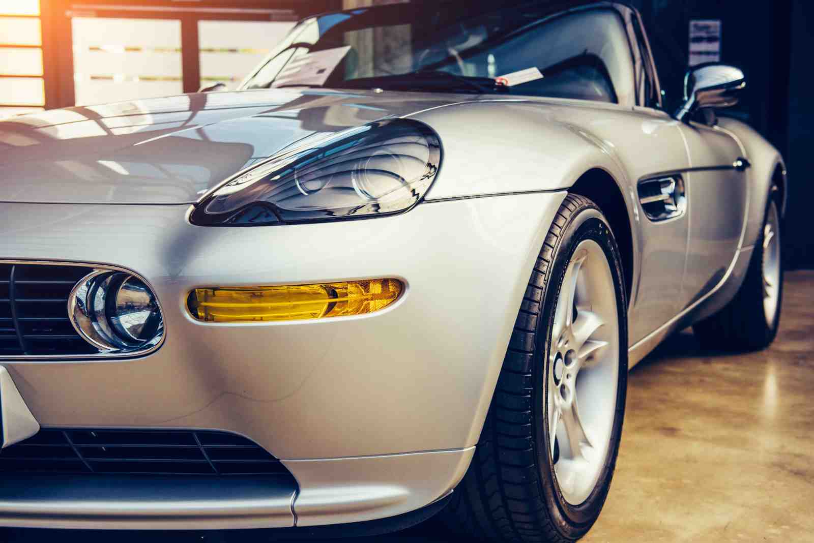 Classic Silver Sports Car Automotive Wall Art