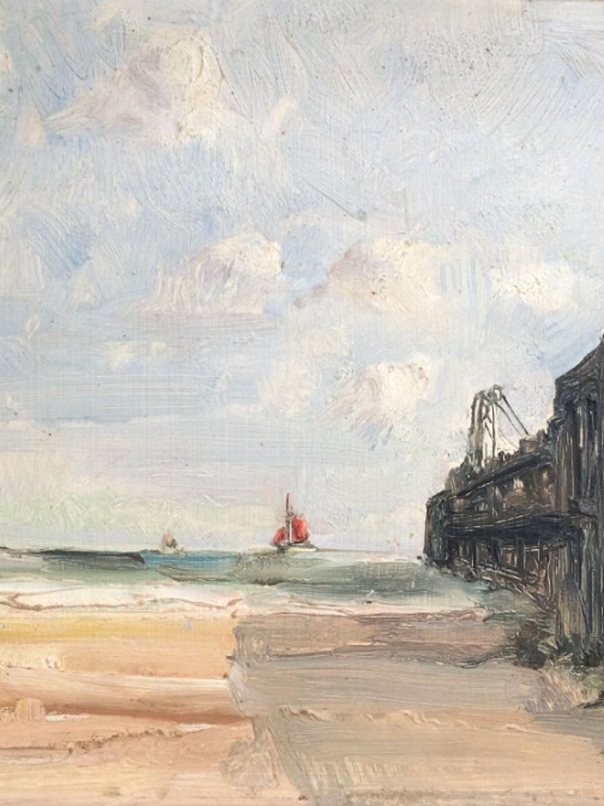 Seaside Serenity: Beach Boat Wall Art