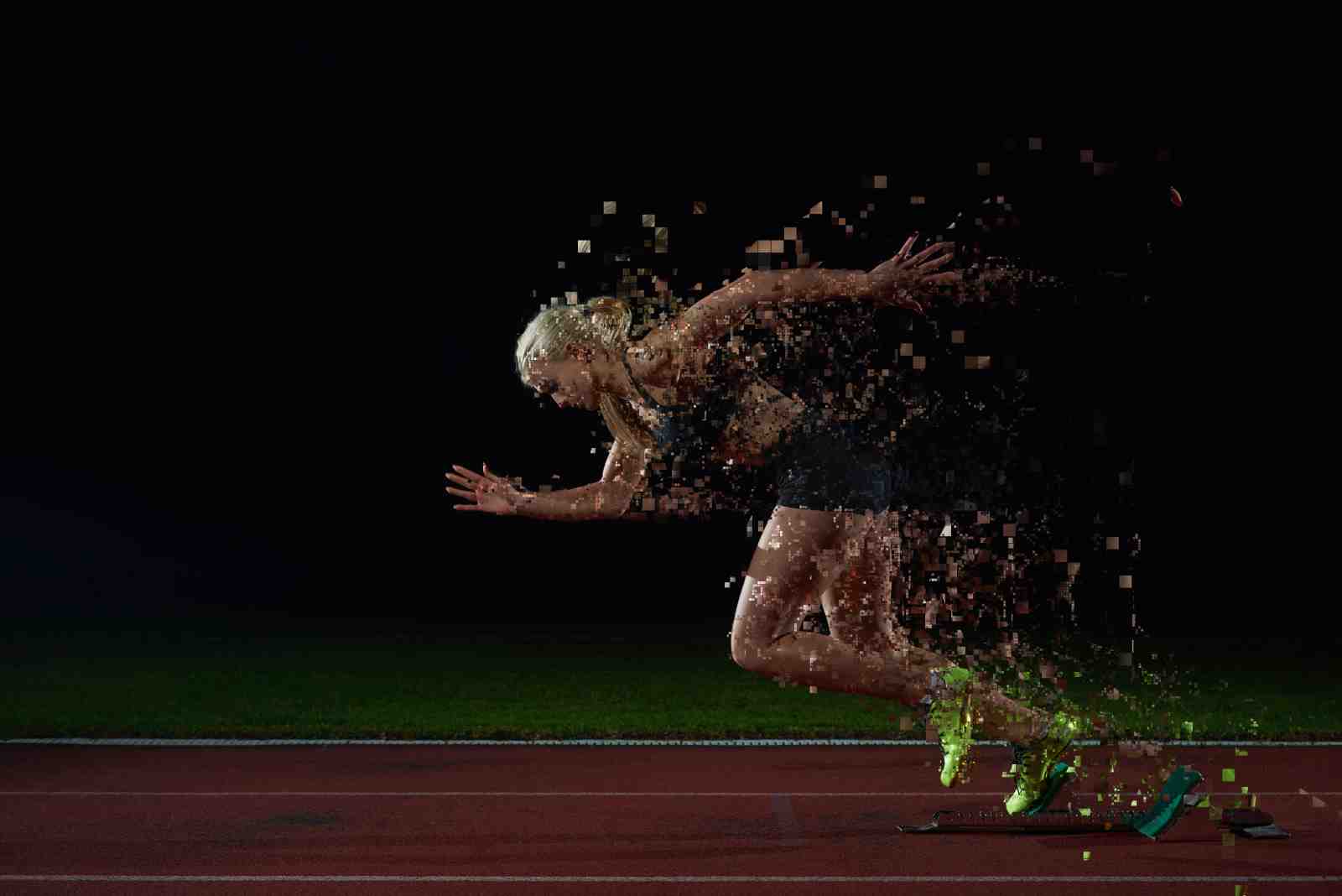 Explosive Runner Pixel Art Wall Art
