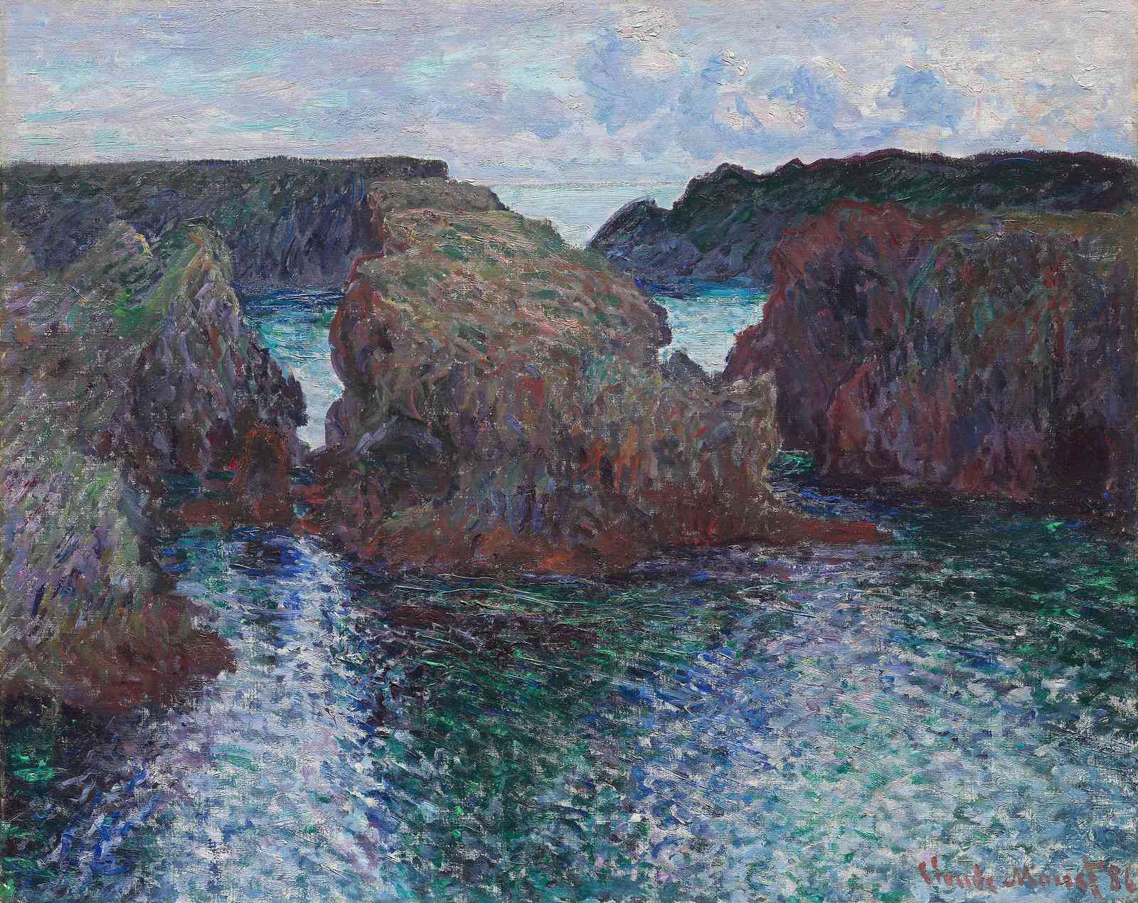 Coastal Cliffs & Ocean Impressionist Wall Art