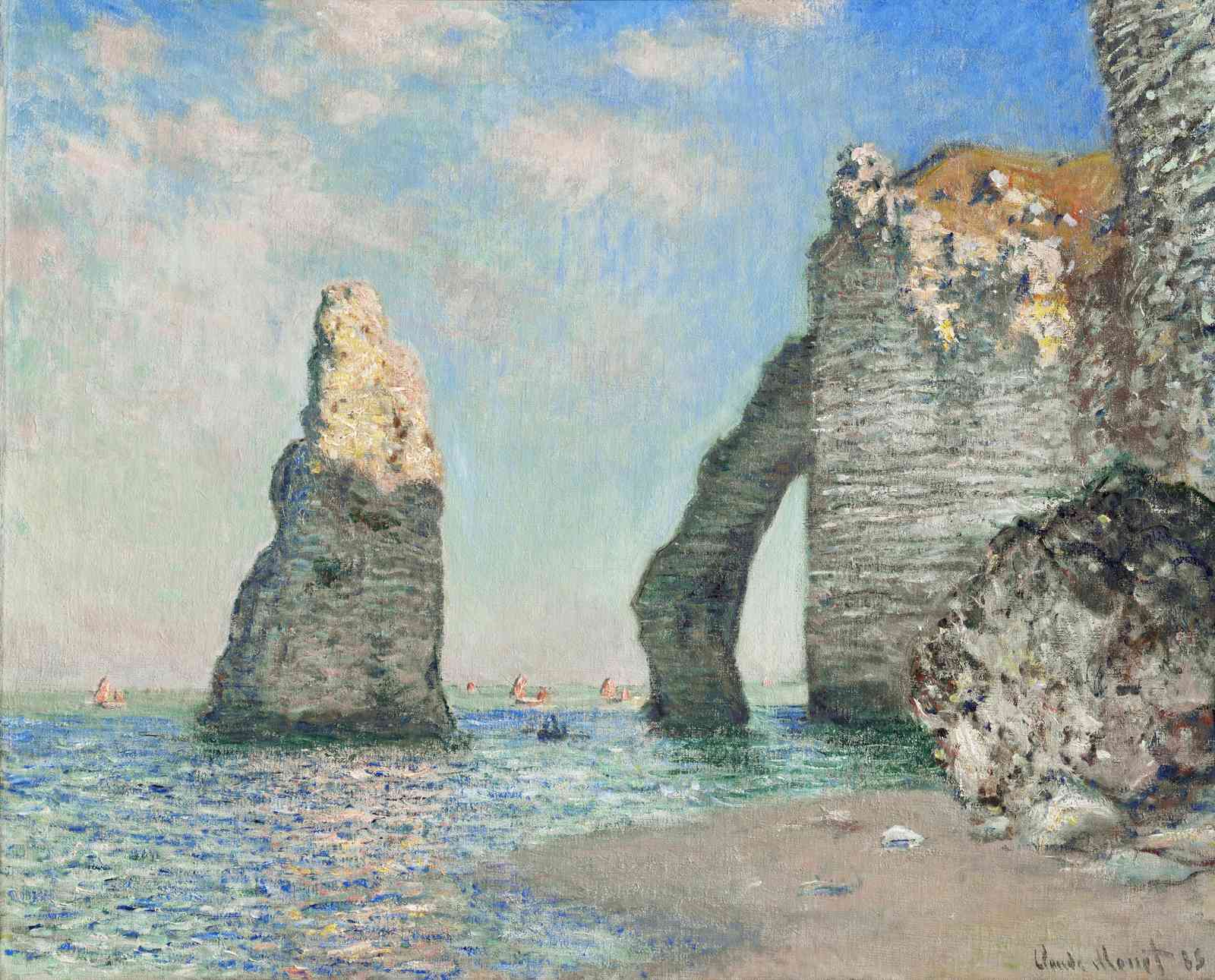 Monet Etretat Cliffs Coastal View Wall Art