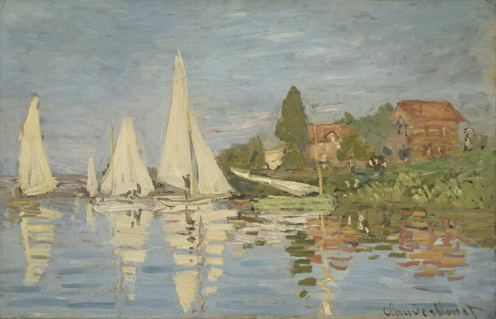 Monet Sailboats Impressionist Wall Art