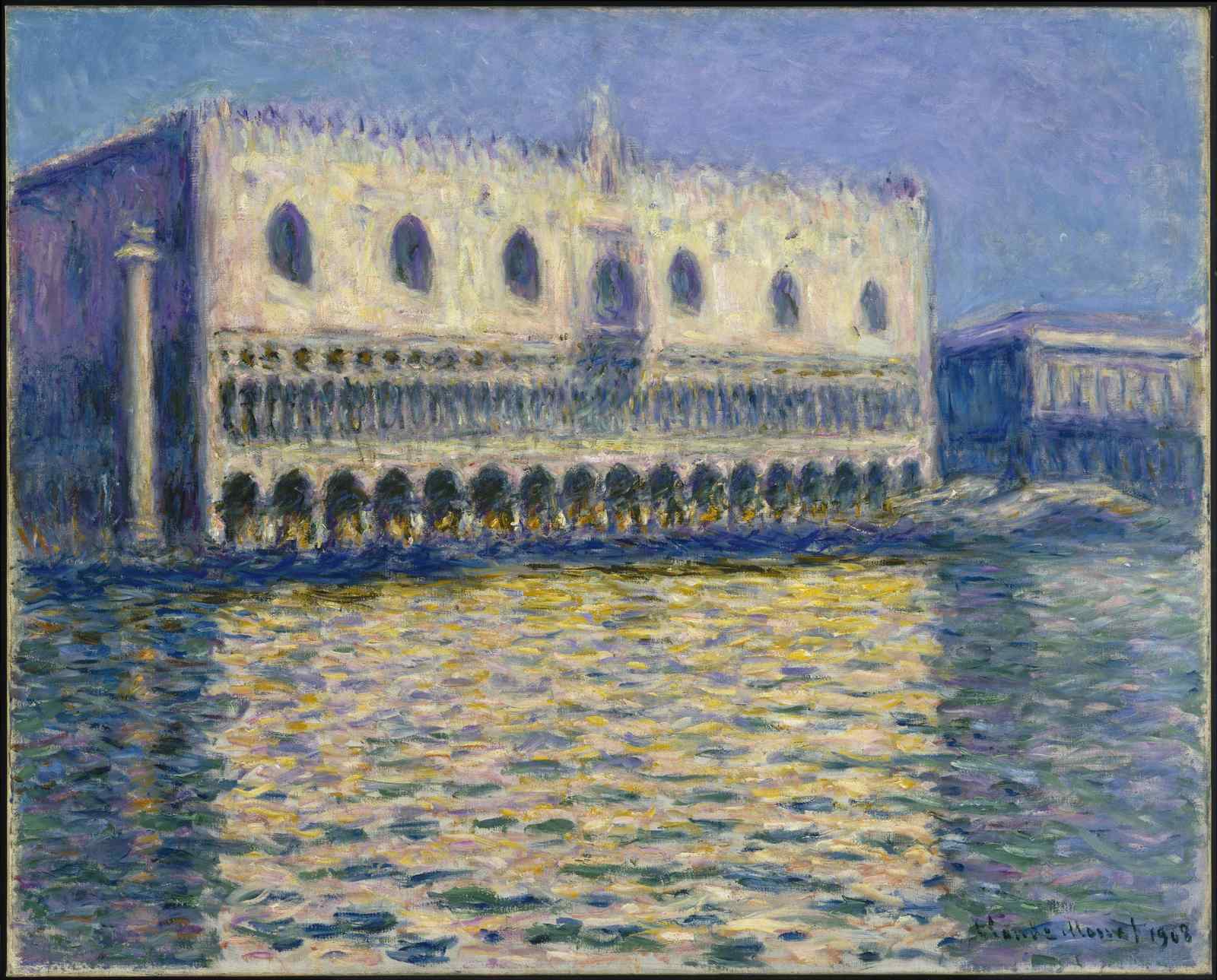 Monet's Venice Palace Water Impression Wall Art