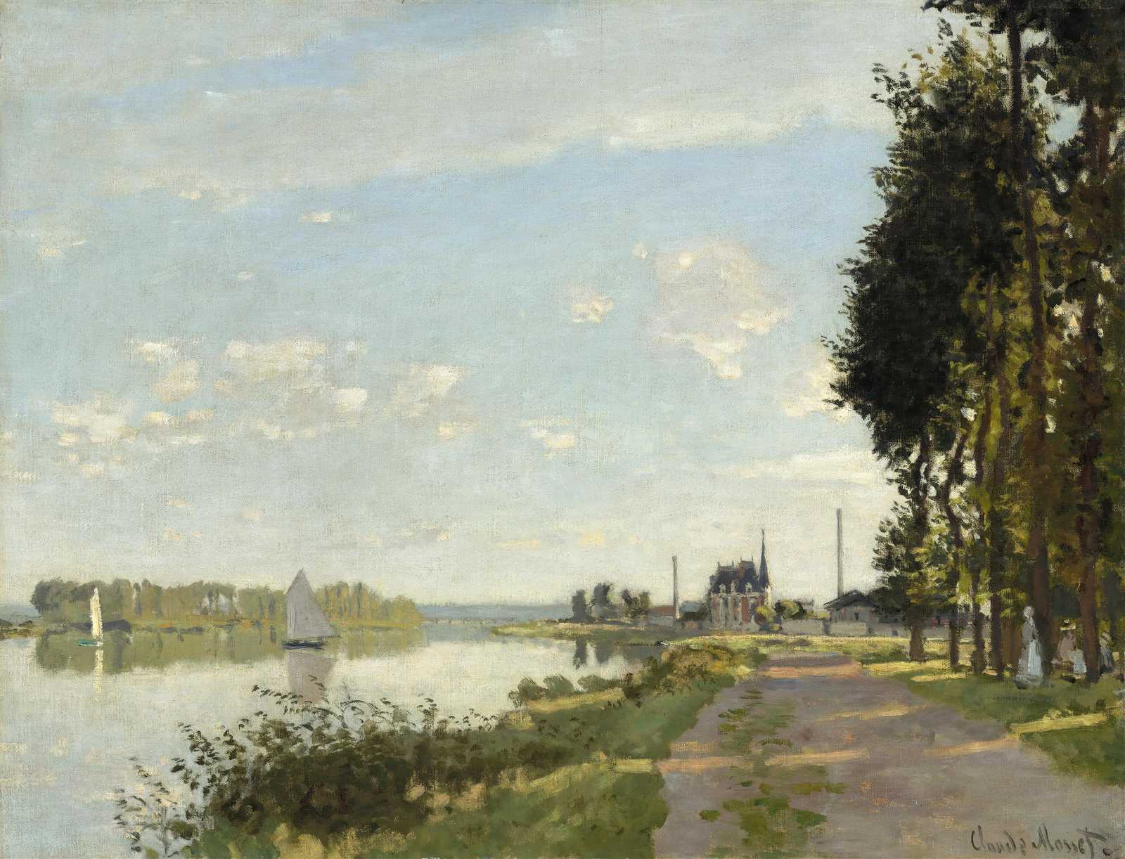 Serene River Landscape Monet Wall Art