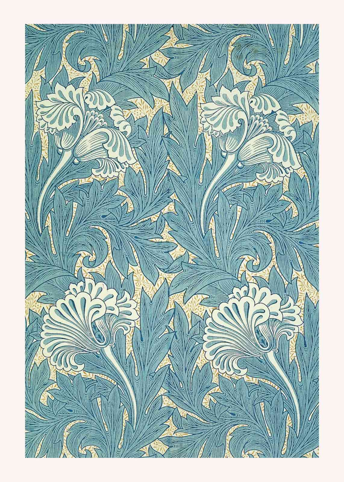 Victorian Blue Floral William Morris Wall Art