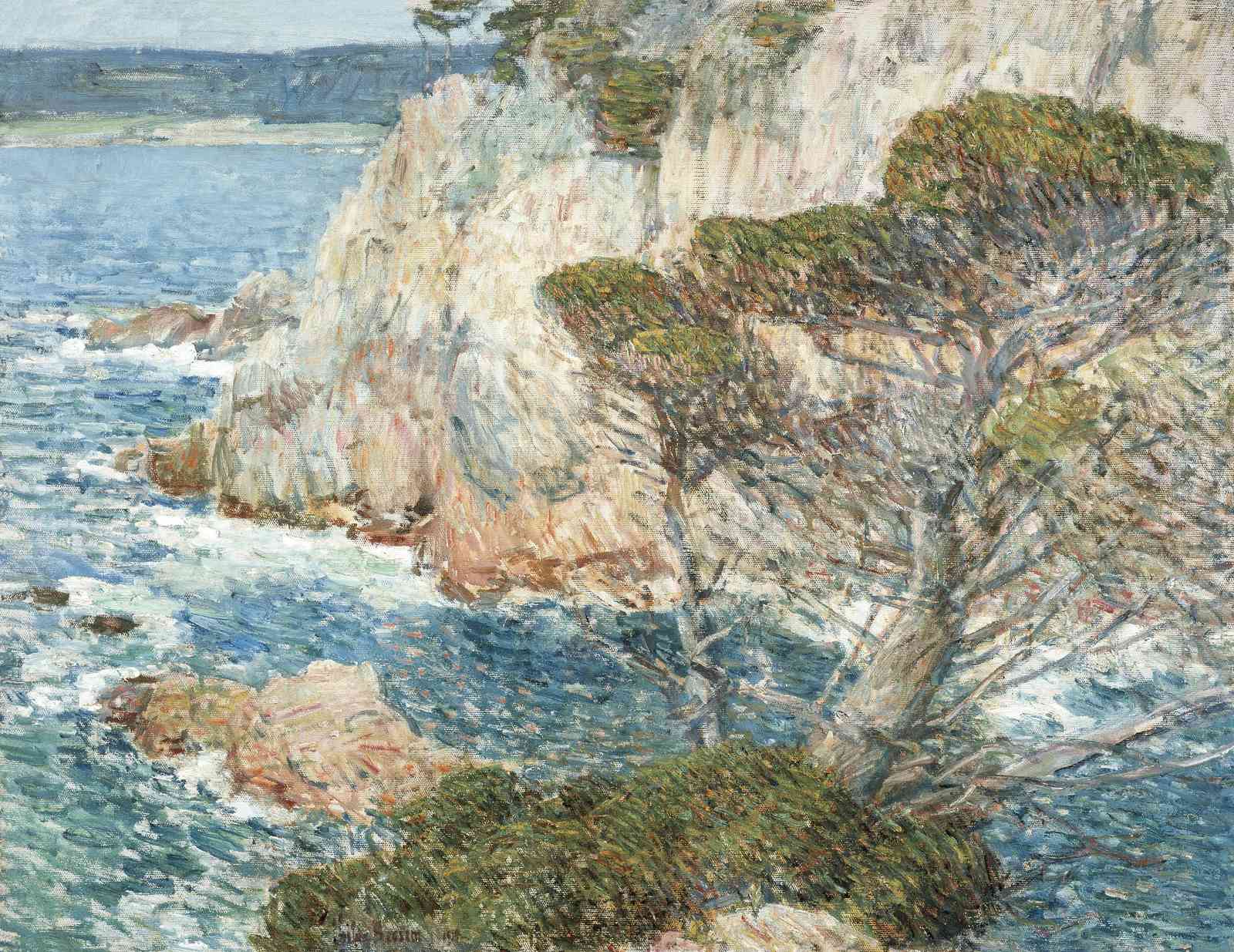Coastal Cliffs & Waves Impressionist Wall Art