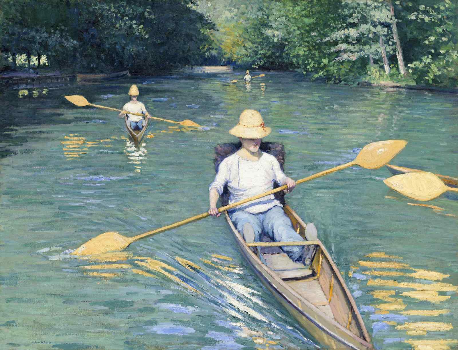 Impressionist Canoeing Serenity Wall Art