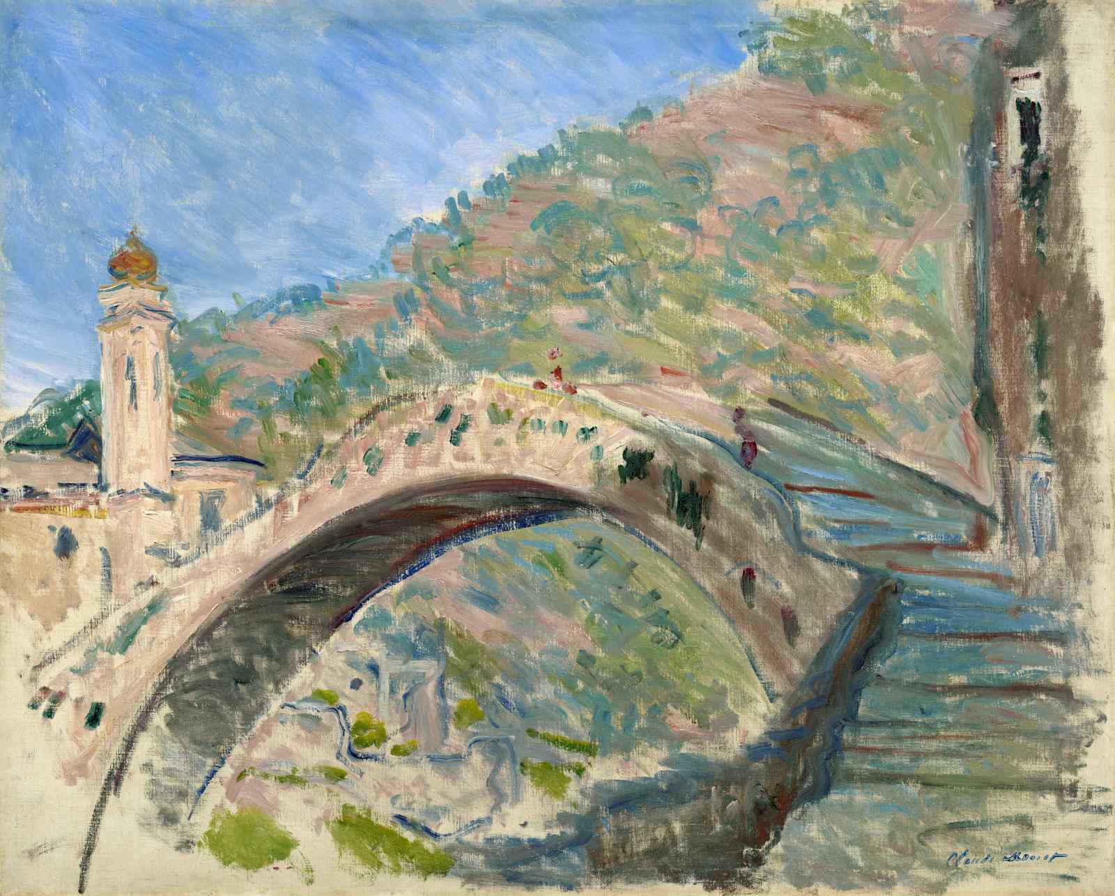 Impressionist Bridge Landscape Wall Art