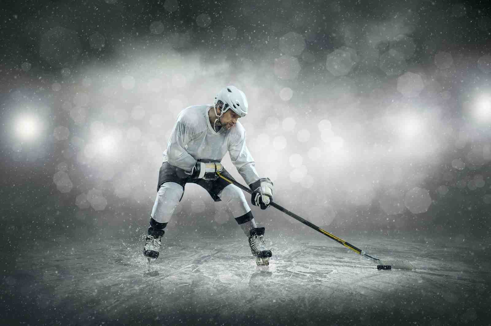 Intense Hockey Player Action Wall Art