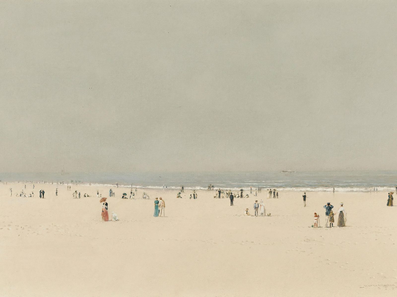 Vintage Beach Scene Wall Art