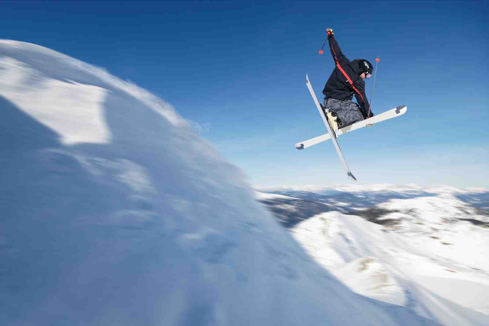 Freeride Skier Mid-Air Jump Wall Art