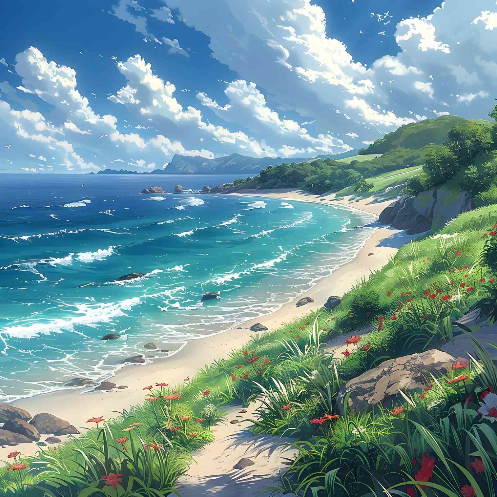 Oceanfront Paradise Coastal Scenery Wall Art