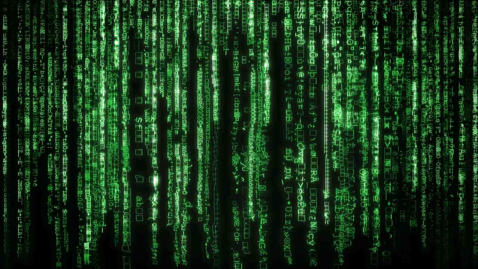 Digital Rain Matrix Code Wall Art