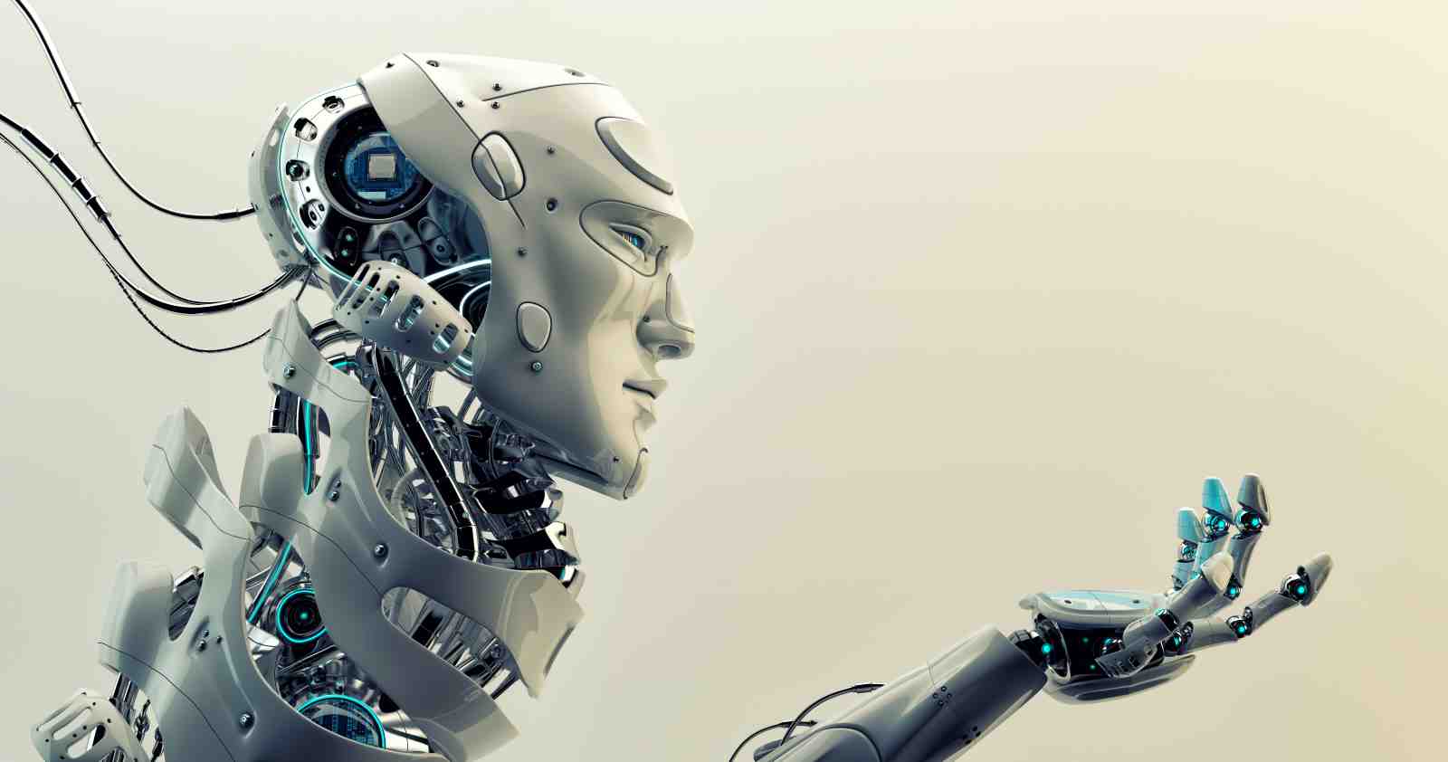 Futuristic Robot Portrait Wall Art
