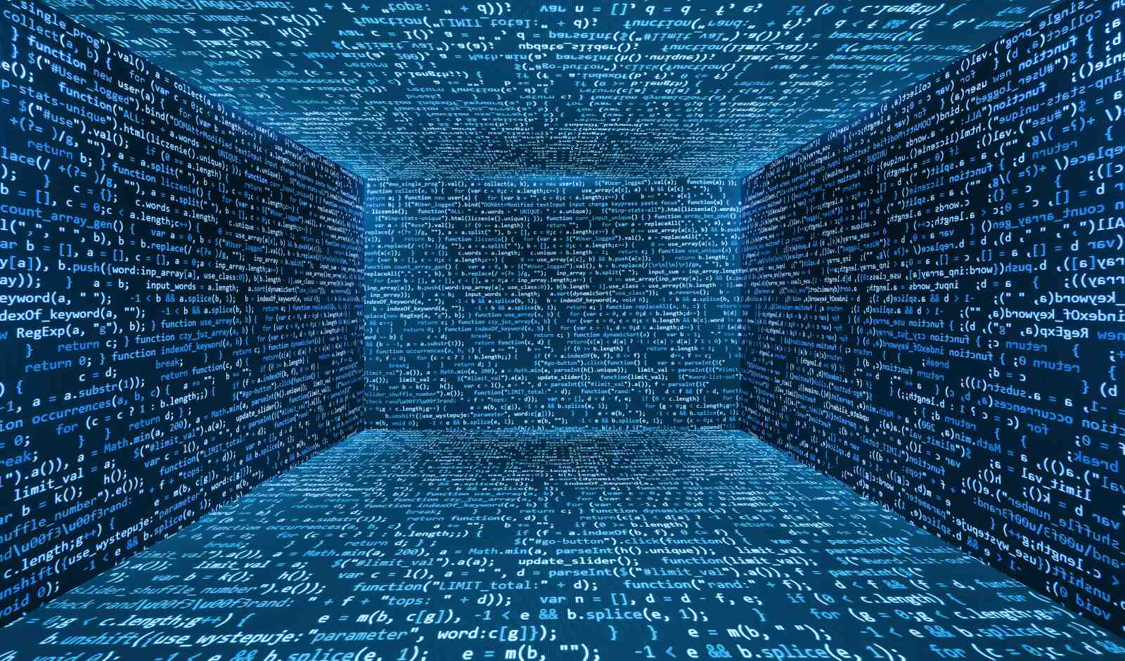 Abstract Code Tunnel Wall Art